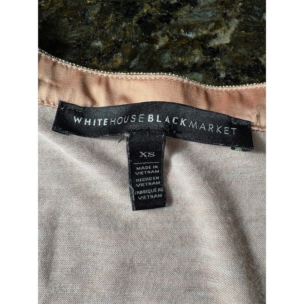 White House Black Market Top Womens XS Pink Orange Colorblock Long - Picture 6 of 8